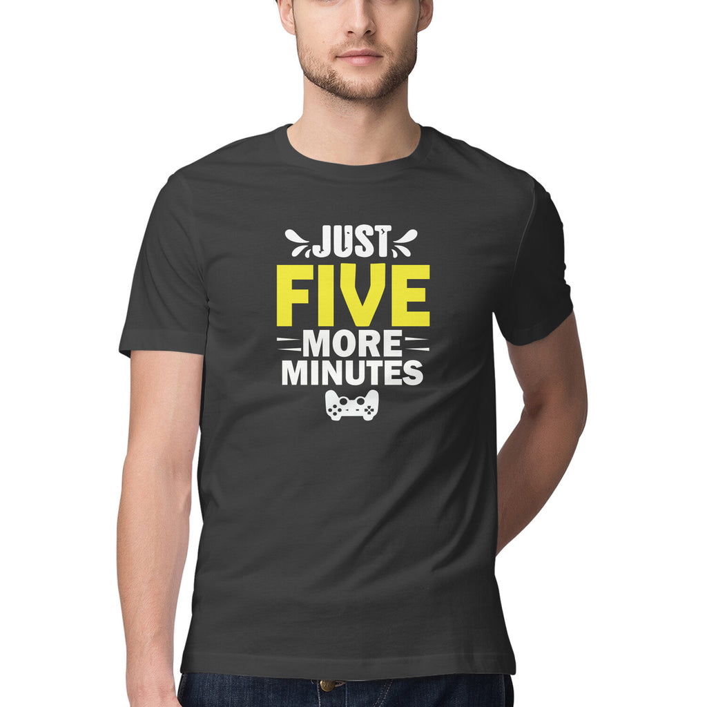 Men's Just Five More Minutes Graphics Printed T-Shirt