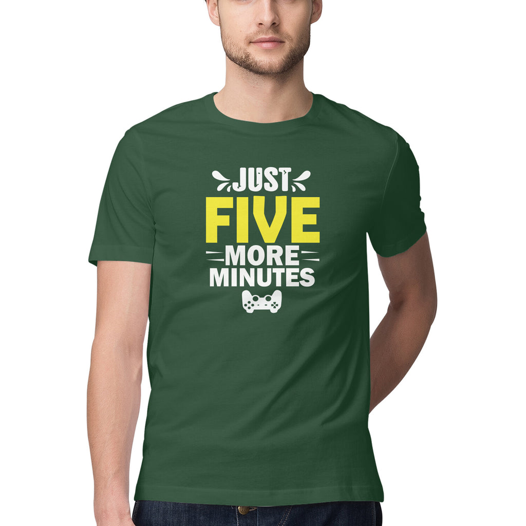 Men's Just Five More Minutes Graphics Printed T-Shirt