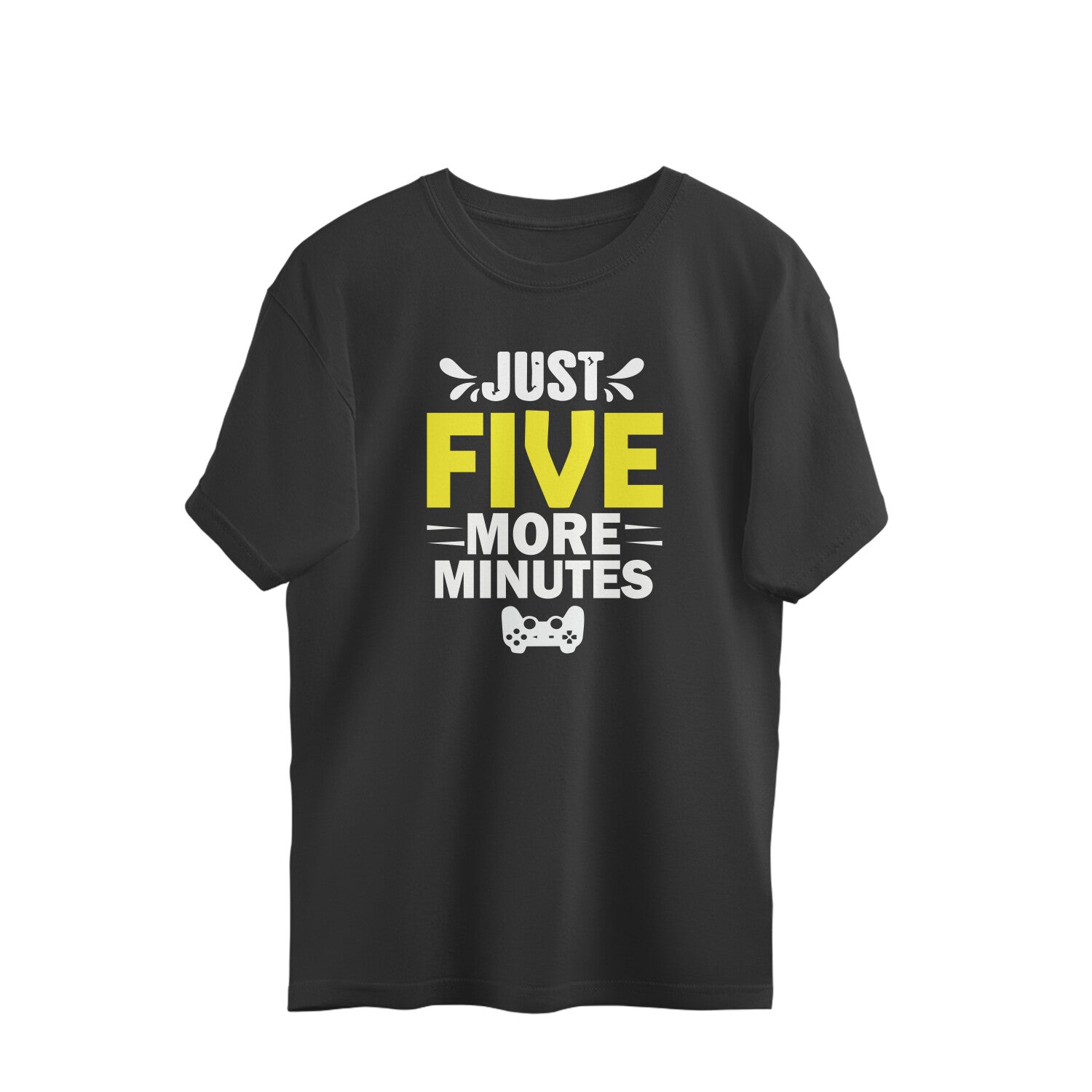 Men's Just Five More Minutes Graphics Printed Oversized T-Shirt