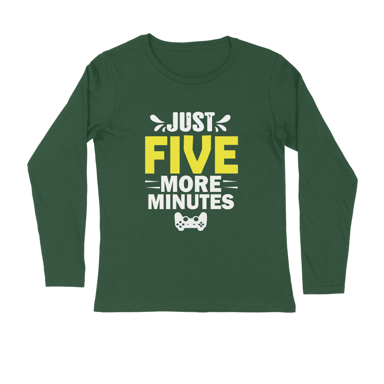 Men's Just Five More Minutes Graphics Printed Full Sleeve T Shirt