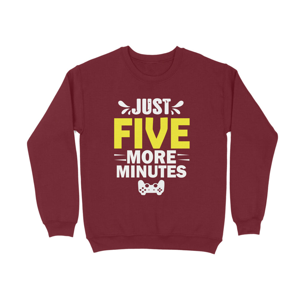 Men's Just Five More Minutes Graphics Printed Sweatshirts