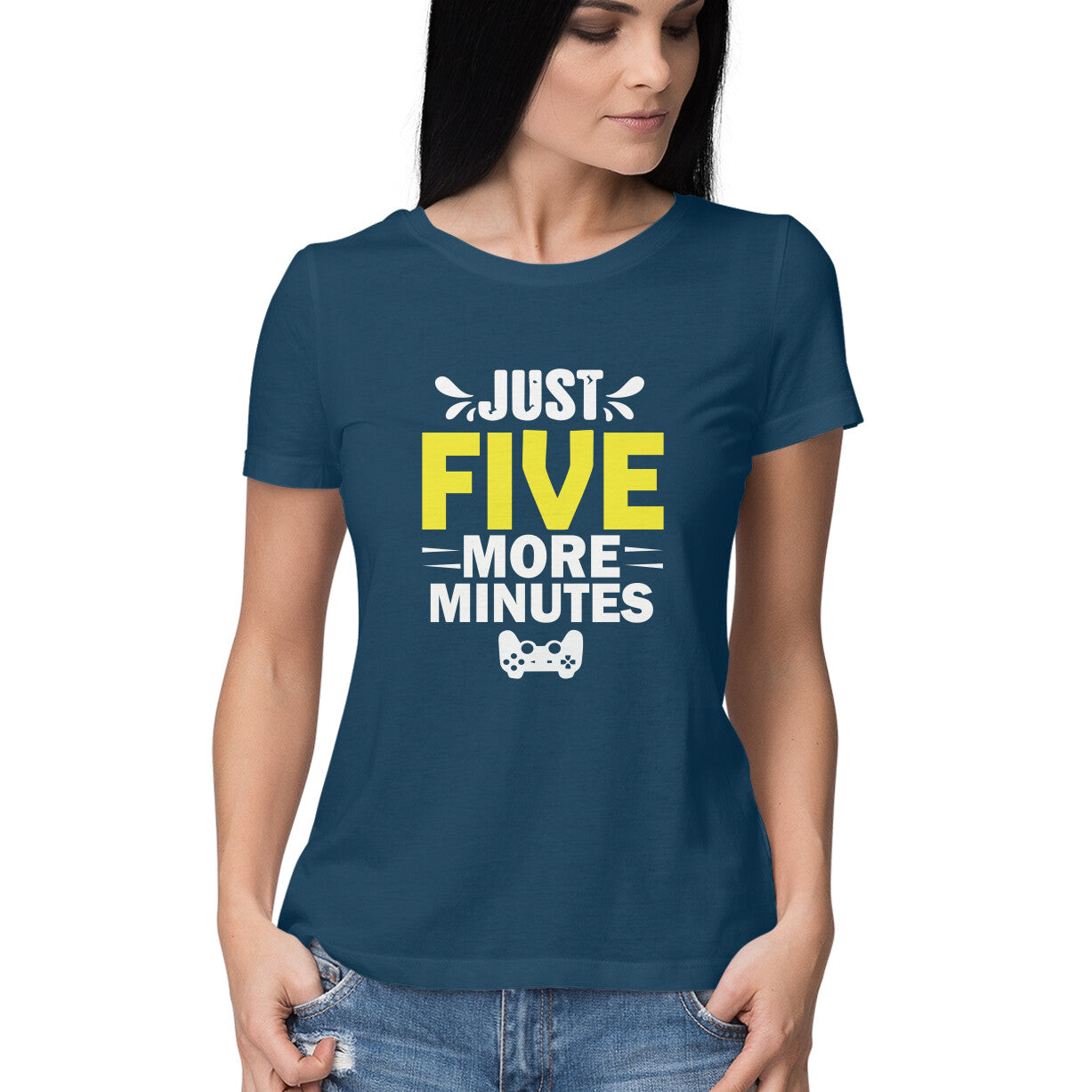 Women's Just Five More Minutes Graphics Printed T-Shirt