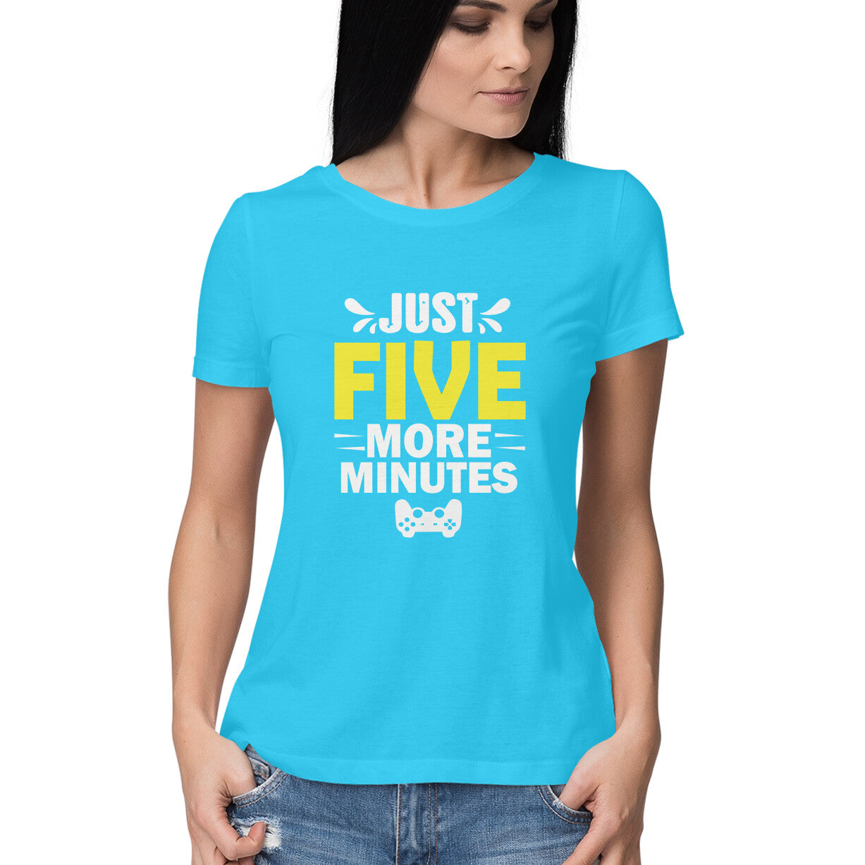 Women's Just Five More Minutes Graphics Printed T-Shirt