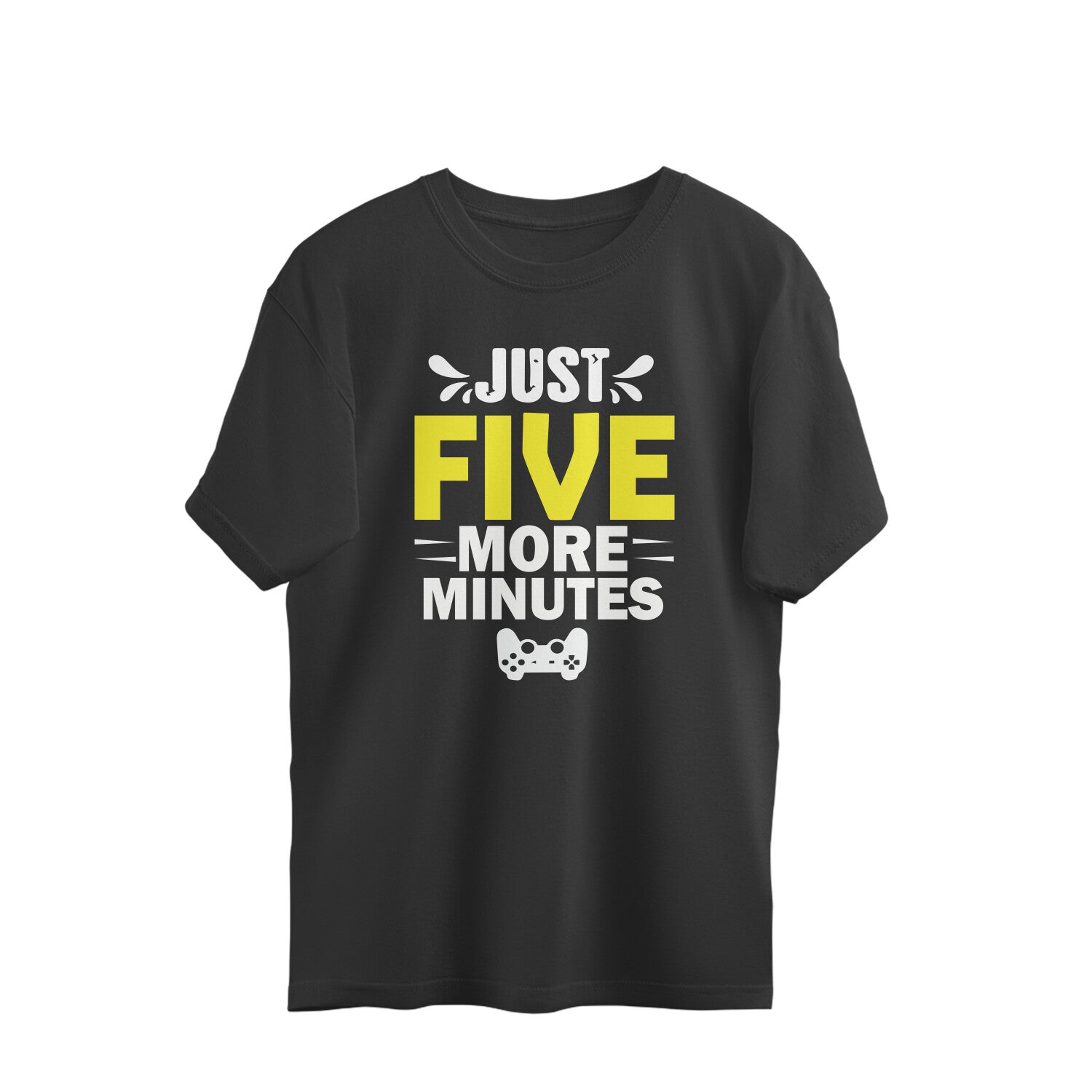 Women's Just Five More Minutes Graphics Printed Oversized T-Shirt