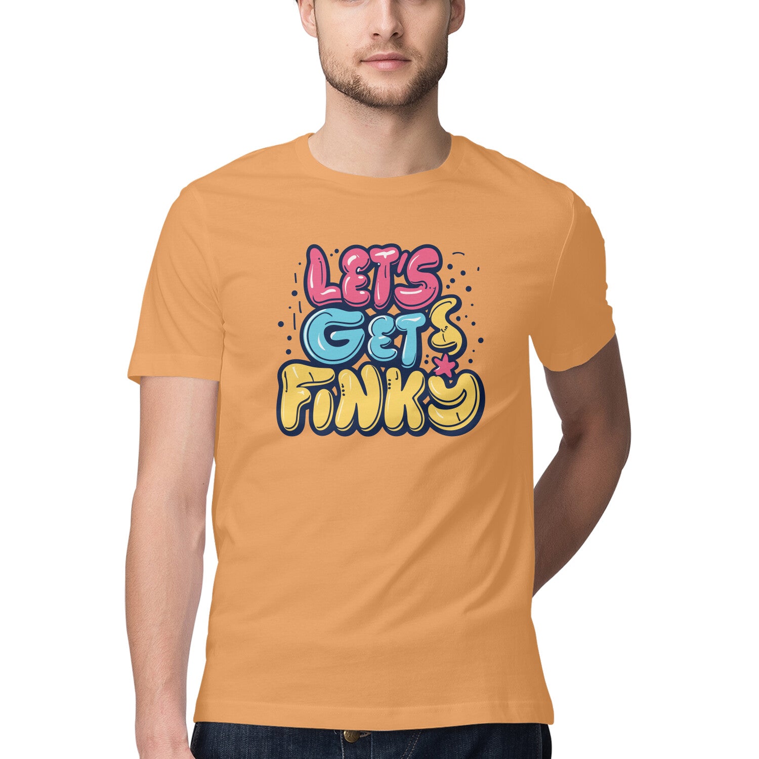 Men's Lests Get Finky Design Printed T-Shirt