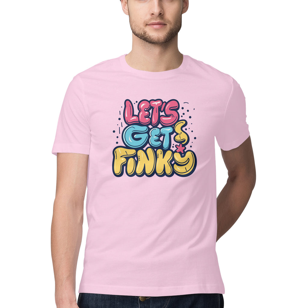 Men's Lests Get Finky Design Printed T-Shirt