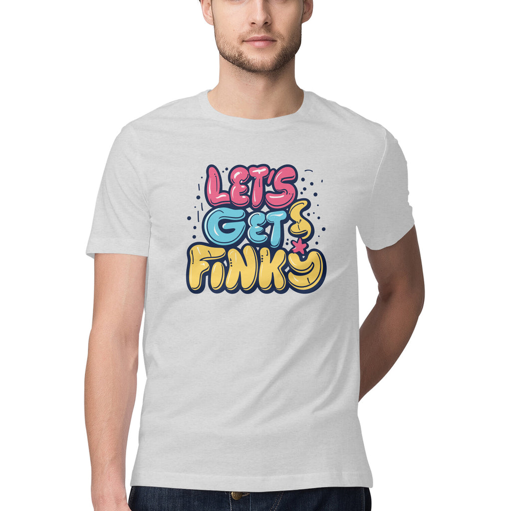 Men's Lests Get Finky Design Printed T-Shirt