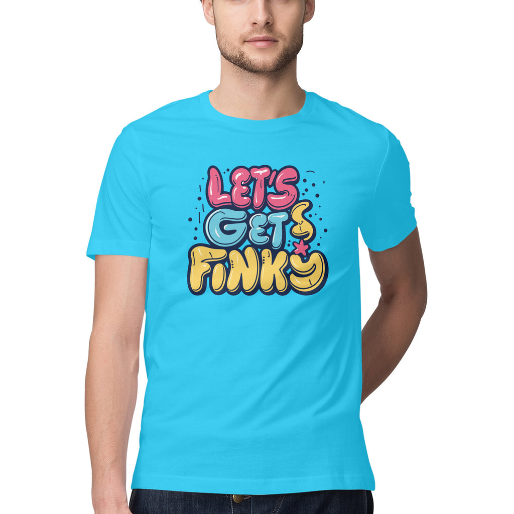 Men's Lests Get Finky Design Printed T-Shirt