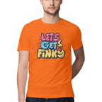 Men's Lests Get Finky Design Printed T-Shirt