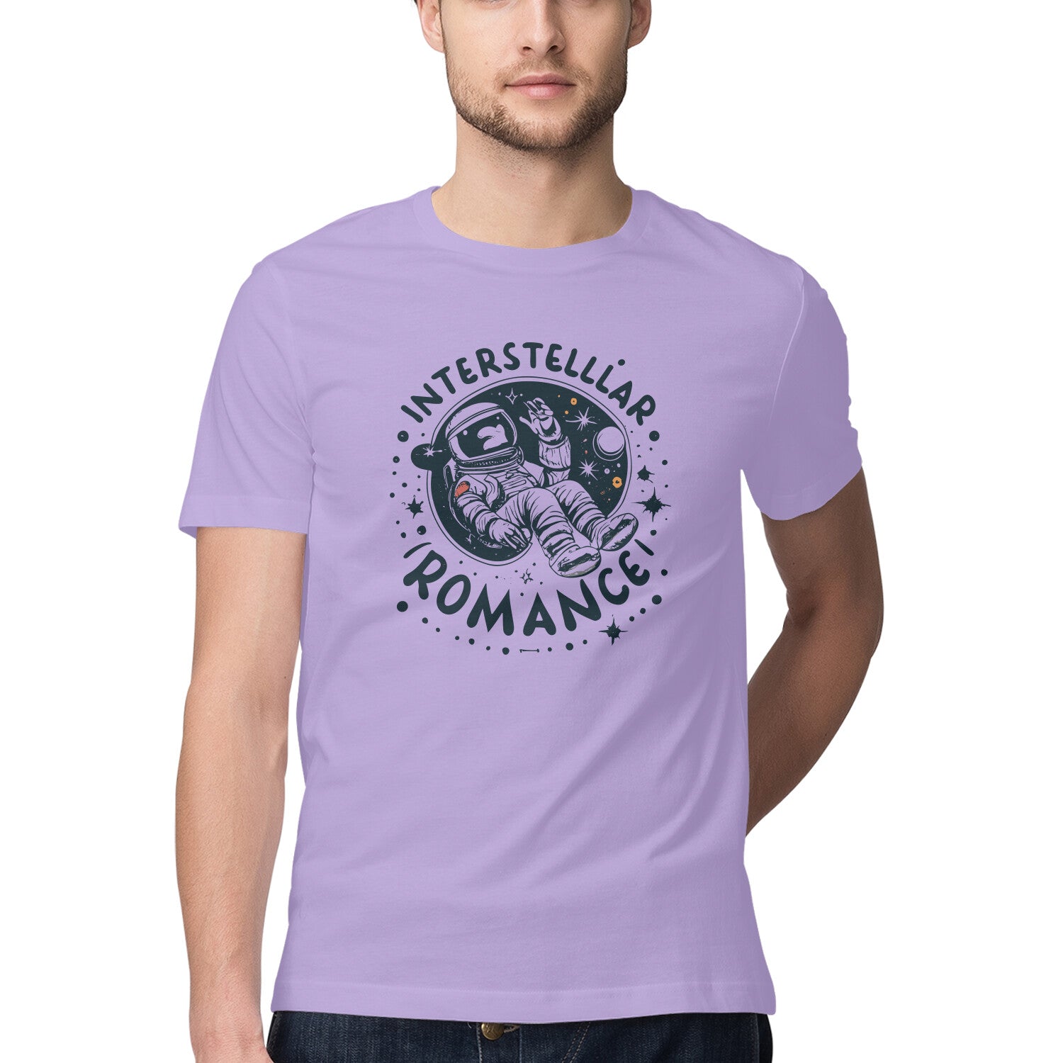 Men's Intersteller Romance Design Printed T-Shirt