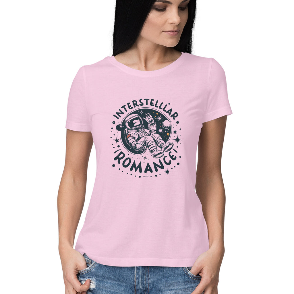 Women's Intersteller Romance Graphics Printed T-Shirt