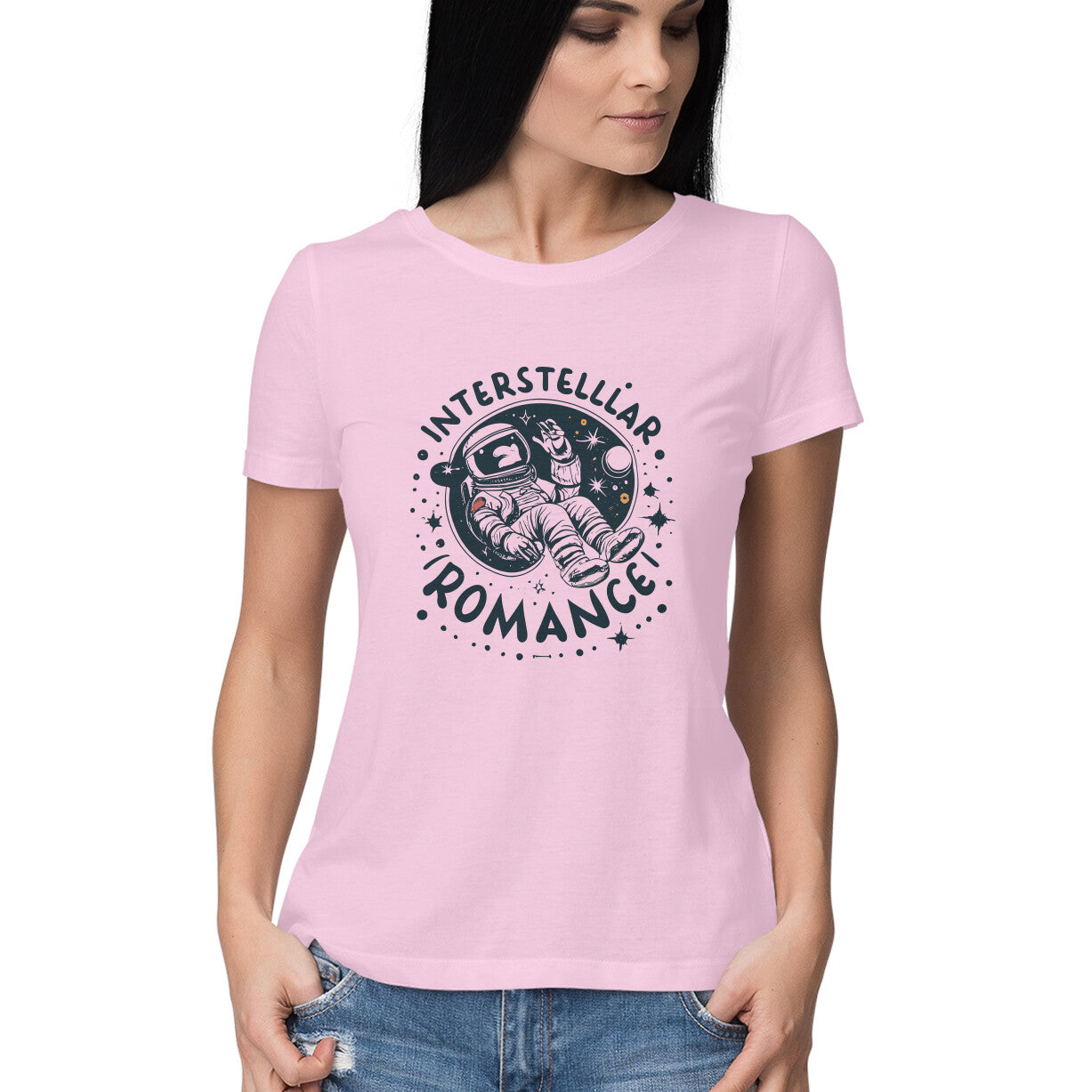 Women's Intersteller Romance Graphics Printed T-Shirt