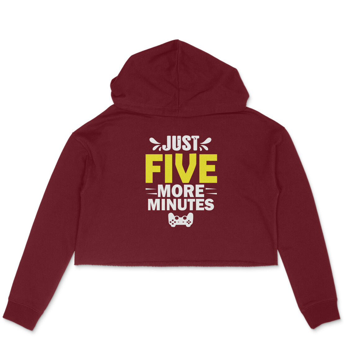 Women's Just Five More Minutes Graphics Printed Crop Hoodies