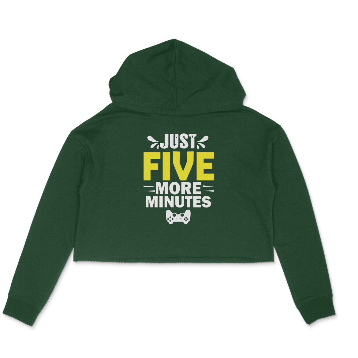 Women's Just Five More Minutes Graphics Printed Crop Hoodies
