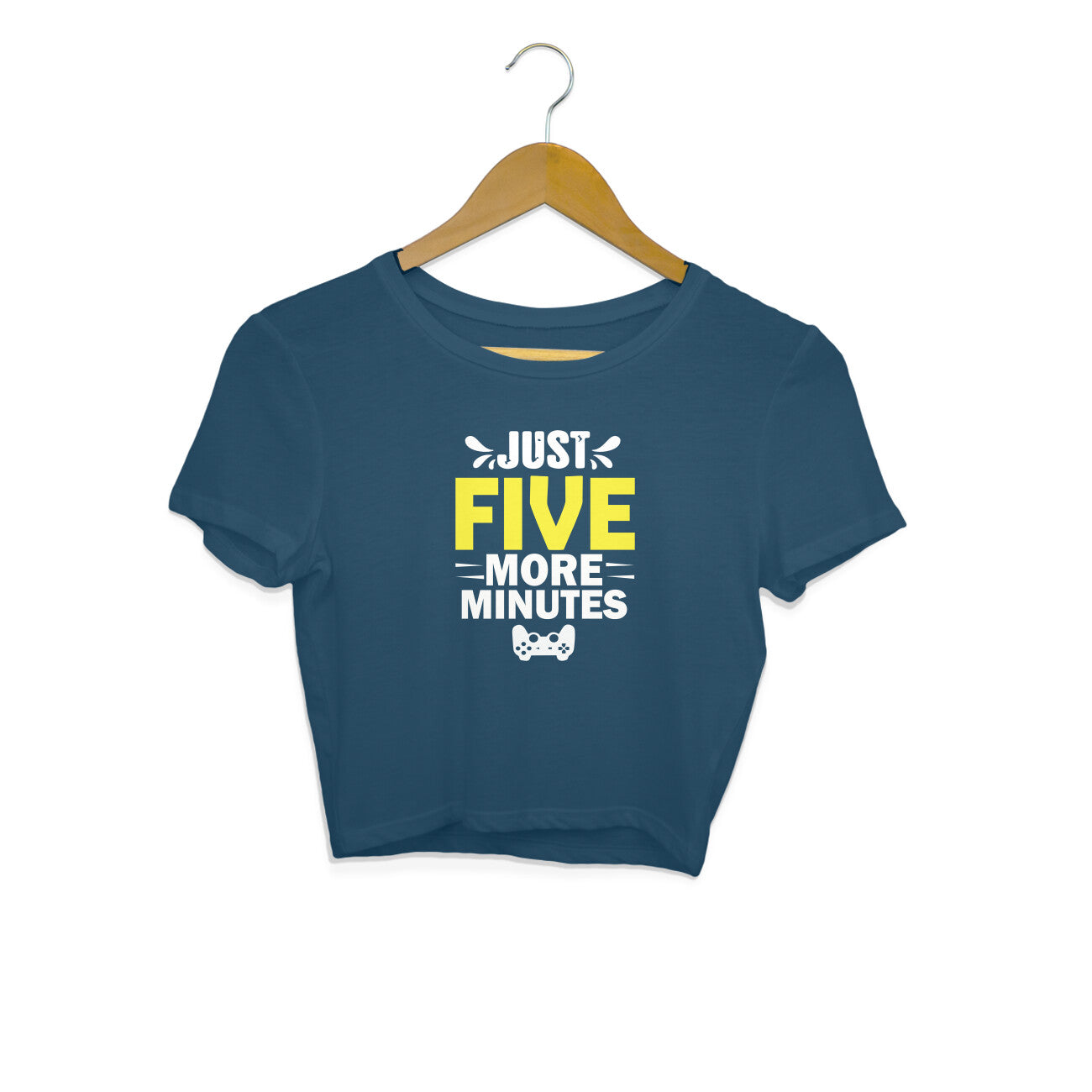 Women's Just Five More Minutes Graphics Printed Crop Tops