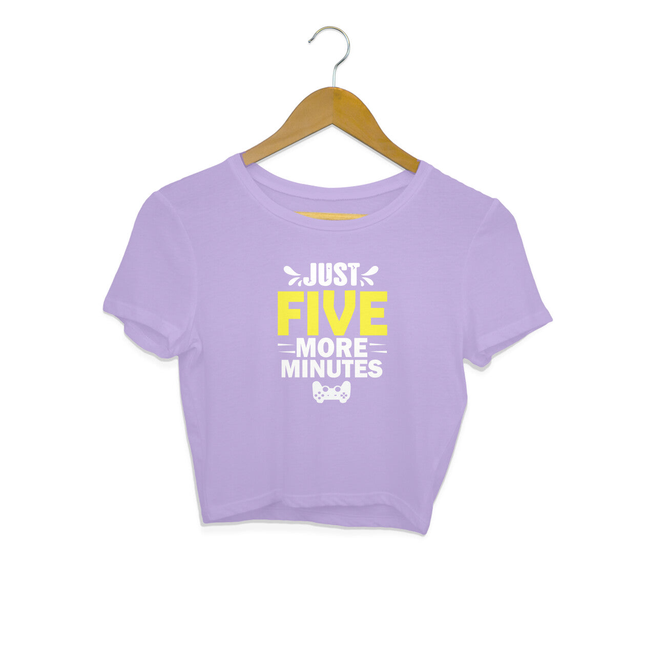 Women's Just Five More Minutes Graphics Printed Crop Tops