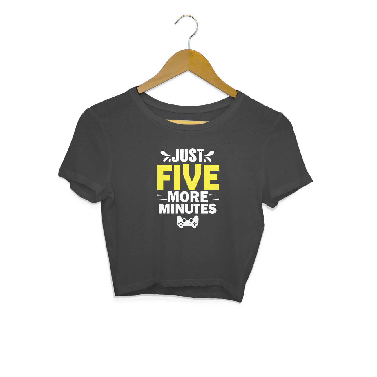 Women's Just Five More Minutes Graphics Printed Crop Tops