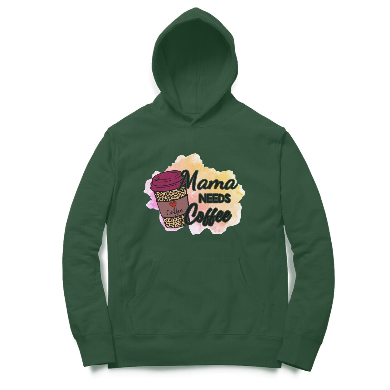 Women's Mama Need Coffee Graphics Printed Hoodies