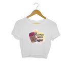 Women's Mama Need Coffee Graphics Printed Crop Tops