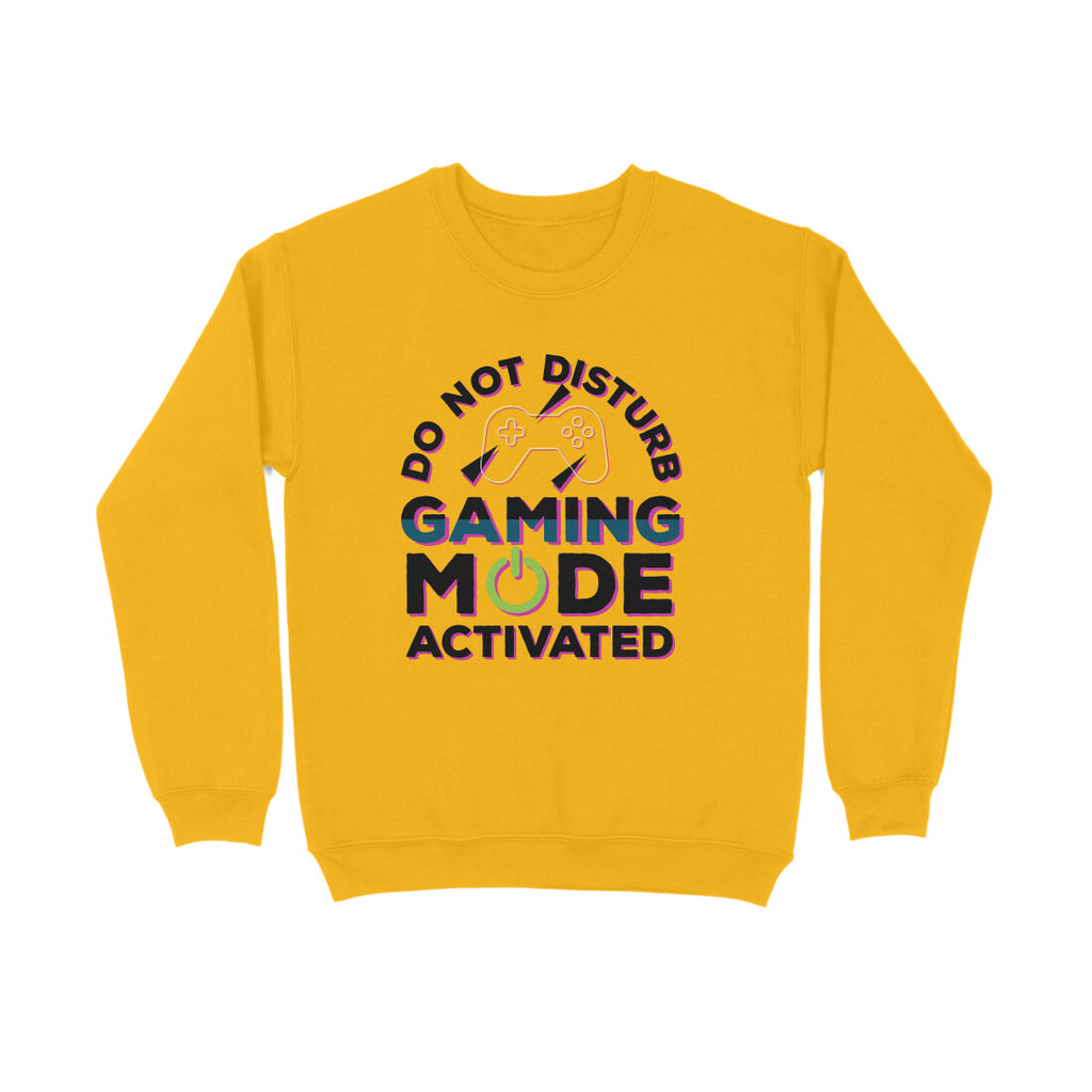 Men's Do Not Disturb Gaming Mode Activated Graphics Printed Sweatshirts