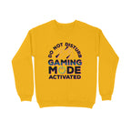 Men's Do Not Disturb Gaming Mode Activated Graphics Printed Sweatshirts