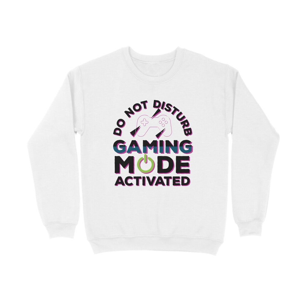 Men's Do Not Disturb Gaming Mode Activated Graphics Printed Sweatshirts