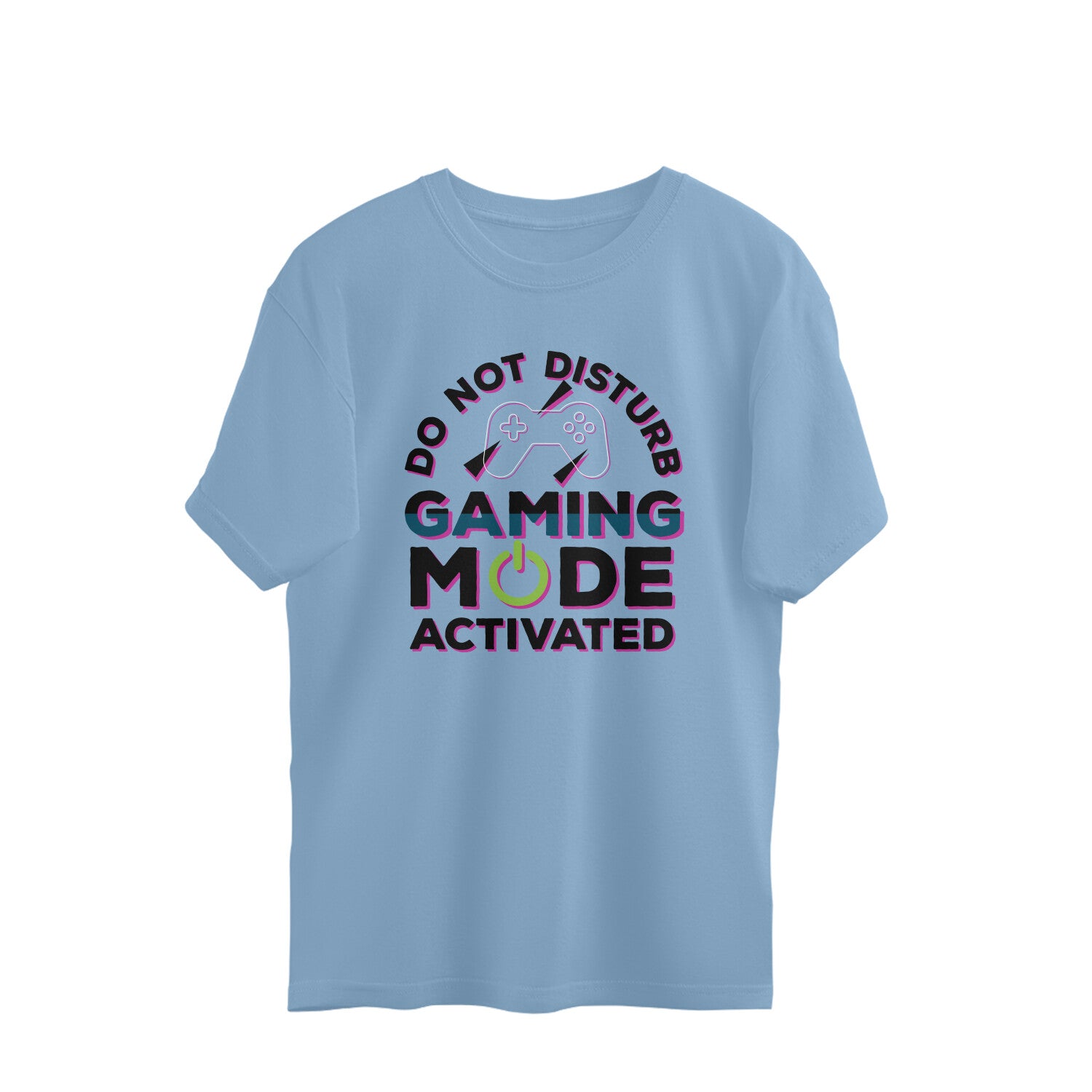 Women's Do Not Disturb Gaming Mode Activated Graphics Printed Oversized T-Shirt