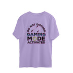 Women's Do Not Disturb Gaming Mode Activated Graphics Printed Oversized T-Shirt