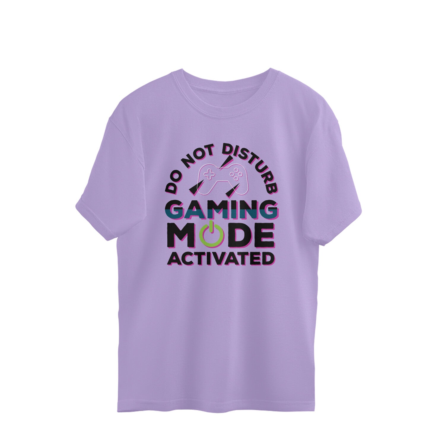 Women's Do Not Disturb Gaming Mode Activated Graphics Printed Oversized T-Shirt
