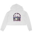 Women's Do Not Disturb Gaming Mode Activated Graphics Printed Crop Hoodies