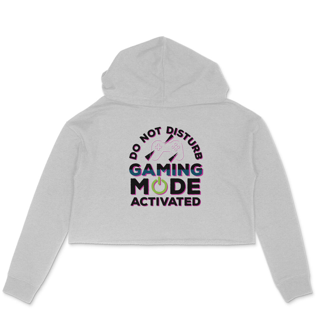 Women's Do Not Disturb Gaming Mode Activated Graphics Printed Crop Hoodies