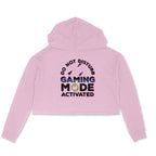 Women's Do Not Disturb Gaming Mode Activated Graphics Printed Crop Hoodies