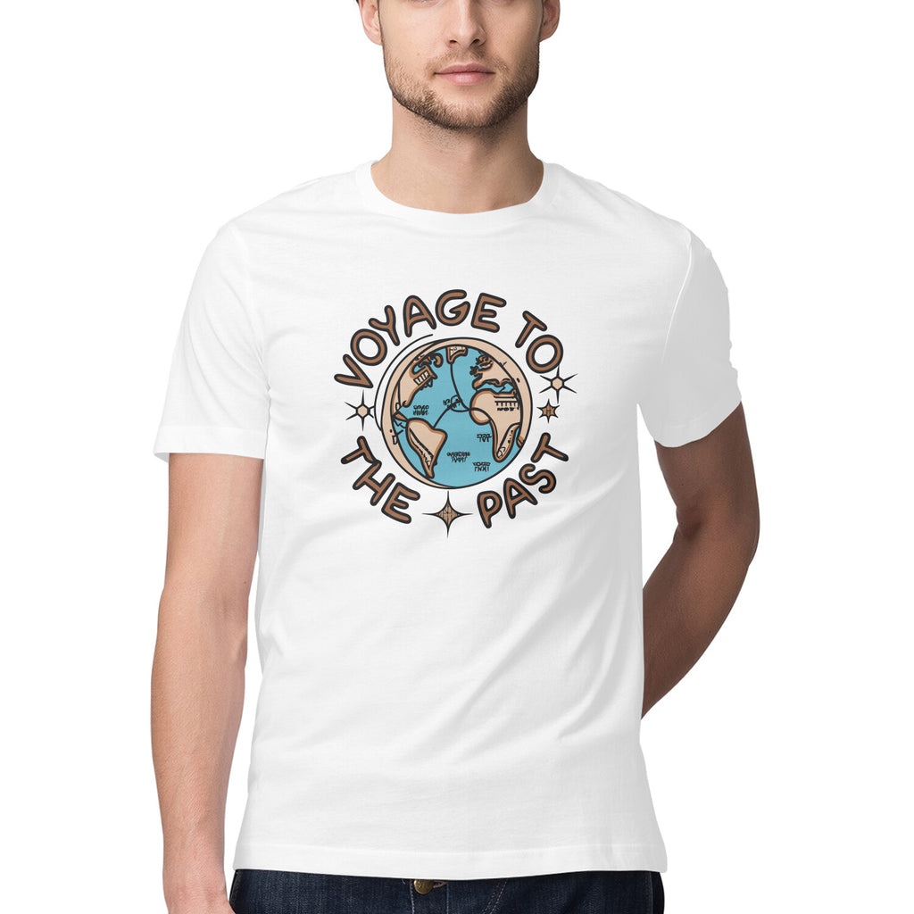 Men's Voyage to the Past Design Printed T-Shirt