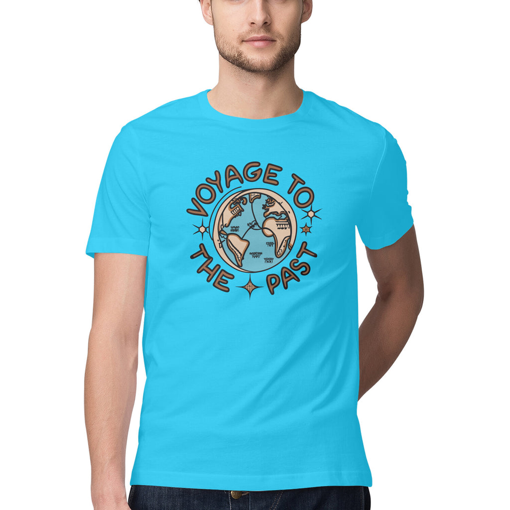 Men's Voyage to the Past Design Printed T-Shirt