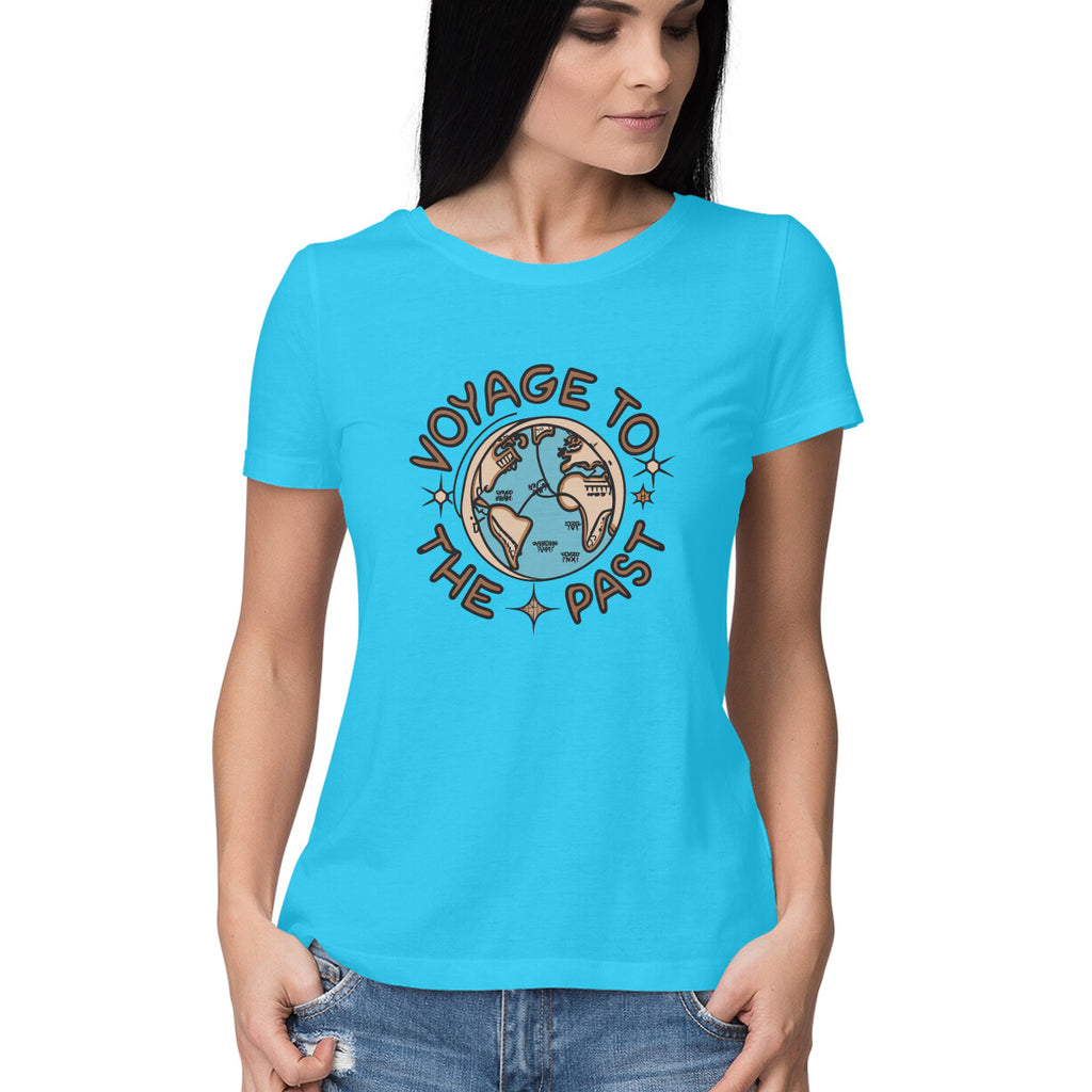 Women's Voyage to the Past Graphics Printed T-Shirt