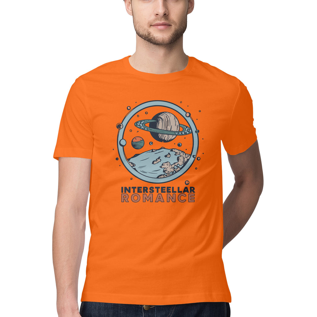 Men's Interstellar Romance Design Printed T-Shirt