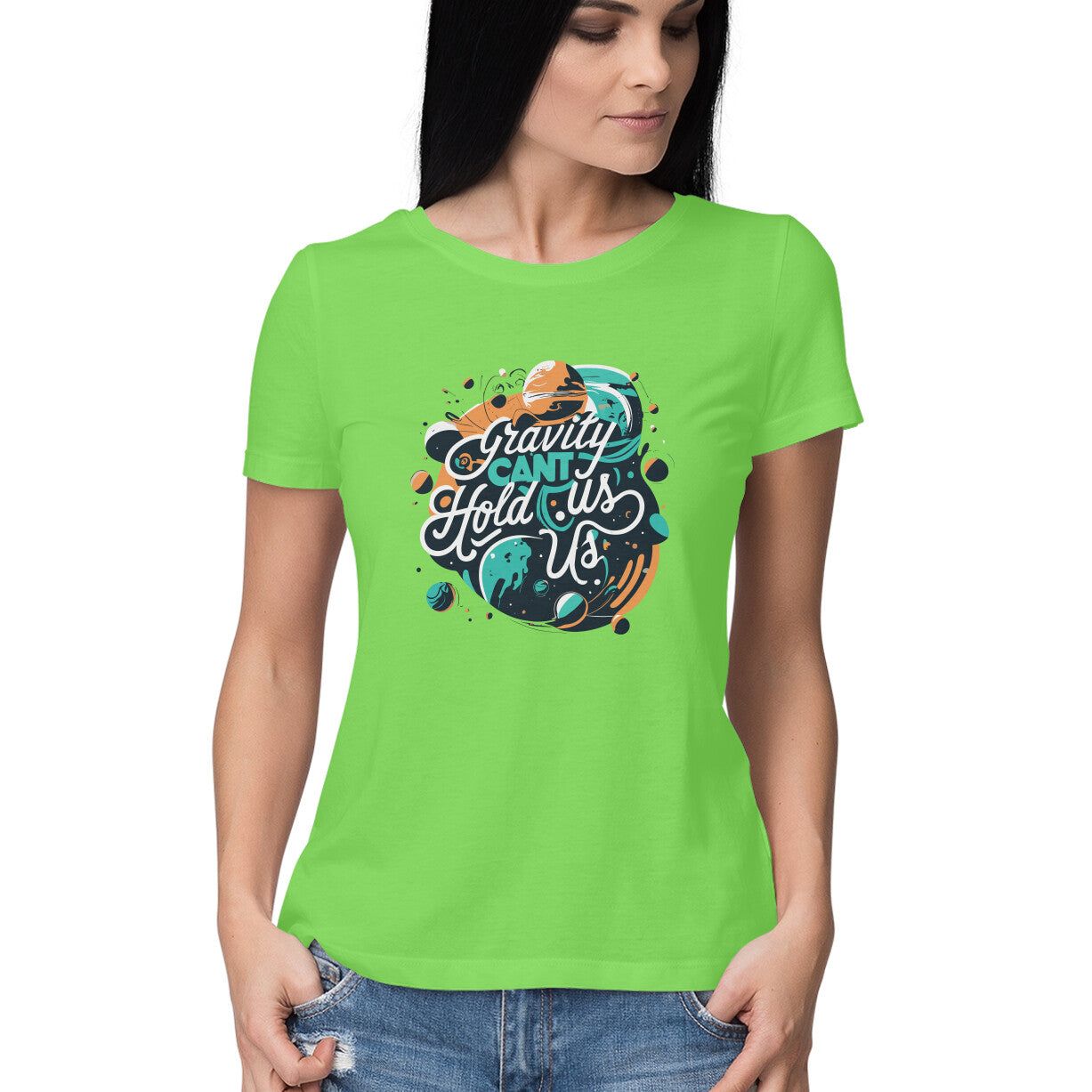 Women's Gravity Cant Hold Us Graphics Printed T-Shirt