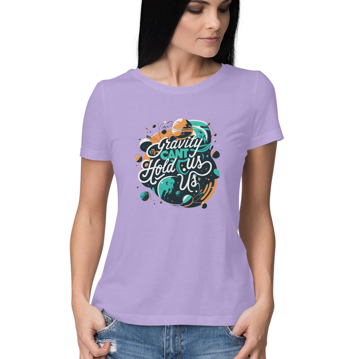 Women's Gravity Cant Hold Us Graphics Printed T-Shirt