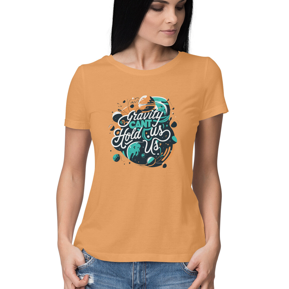 Women's Gravity Cant Hold Us Graphics Printed T-Shirt