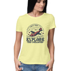 Women's Explore the Uncharted Graphics Printed T-Shirt