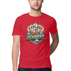 Men’s Explore the Uncharted New Design Printed T-Shirt