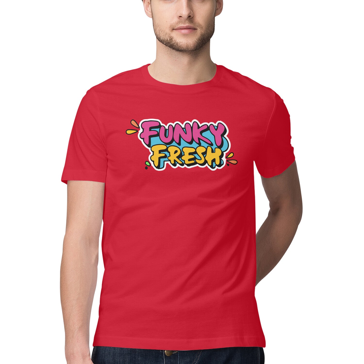 Men's Funky Fresh Design Printed T-Shirt