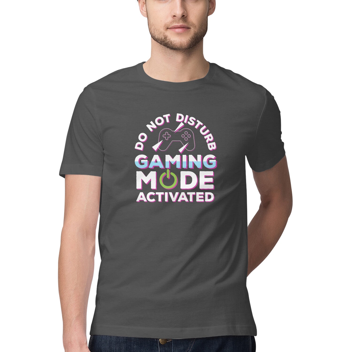 Men's Do Not Disturb Gaming Mode Activated Graphics Printed T-Shirt