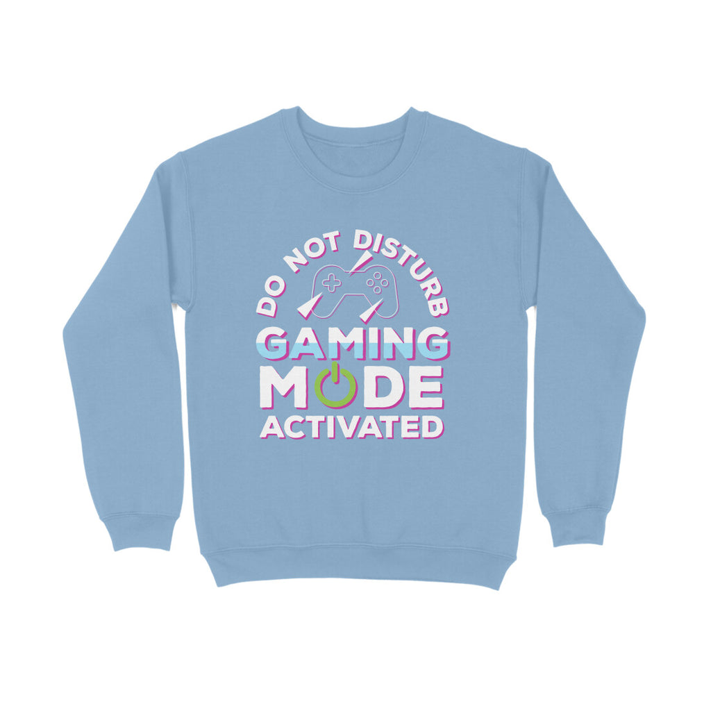 Men's Do Not Disturb Gaming Mode Activated Graphics Printed Sweatshirts