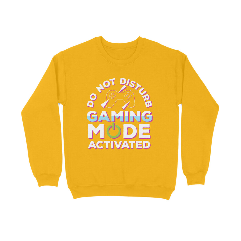Men's Do Not Disturb Gaming Mode Activated Graphics Printed Sweatshirts