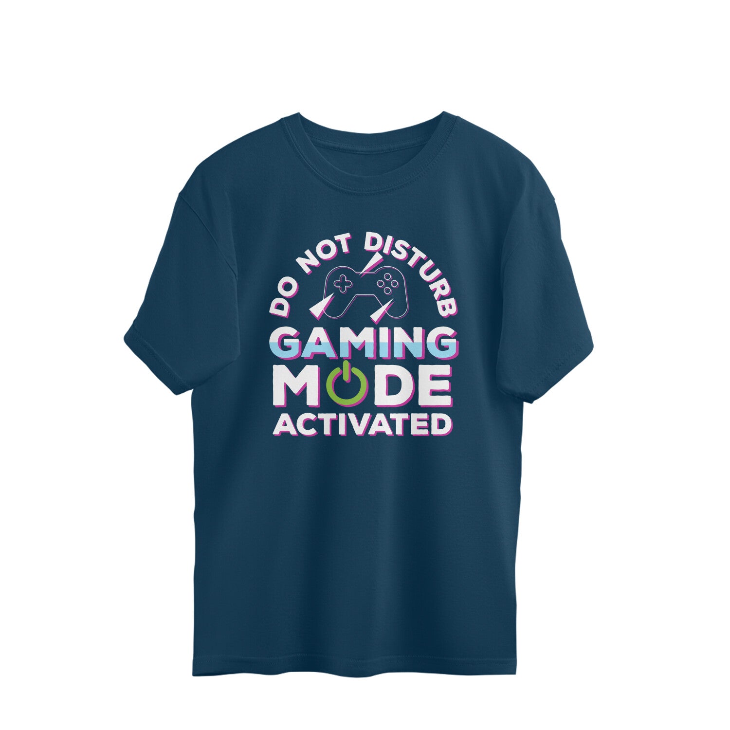 Women's Do Not Disturb Gaming Mode Activated Graphics Printed Oversized T-Shirt