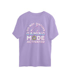 Women's Do Not Disturb Gaming Mode Activated Graphics Printed Oversized T-Shirt