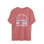 Women's Do Not Disturb Gaming Mode Activated Graphics Printed Oversized T-Shirt