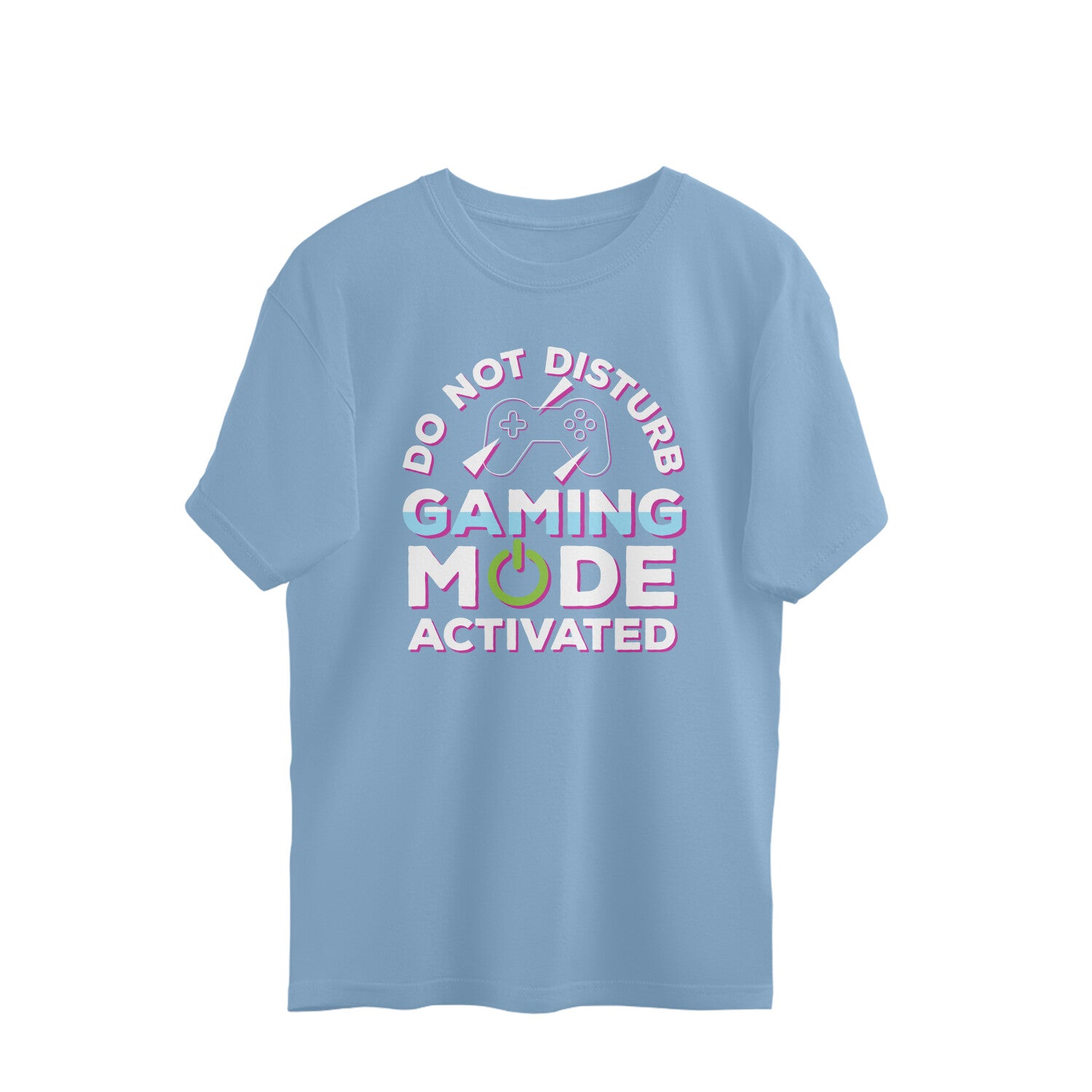 Women's Do Not Disturb Gaming Mode Activated Graphics Printed Oversized T-Shirt