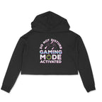 Women's Do Not Disturb Gaming Mode Activated Graphics Printed Crop Hoodies